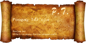 Posgay Tácia névjegykártya